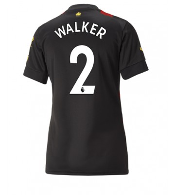 Manchester City Kyle Walker #2 Bortedrakt Kvinner 2022-23 Kortermet